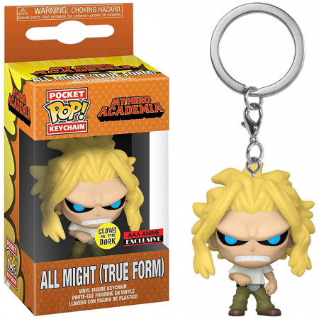 Chaveiro Funko Pocket Pop Keychain My Hero Academia - All Might True Form (glow)