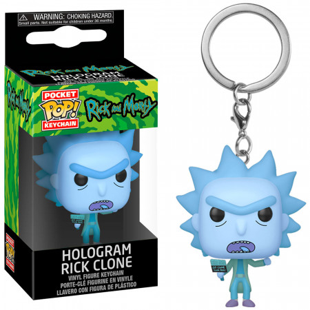 Chaveiro Funko Pocket Pop Keychain Rick And Morty - Hologram Rick Clone