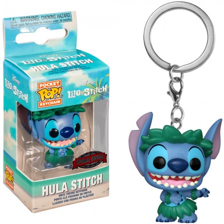 Chaveiro Funko Pocket Pop Keychain Disney Lilo & Stitch - Hula Stitch