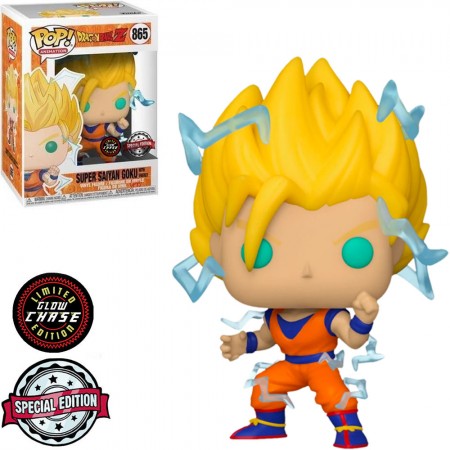 Funko Pop Dragon Ball Z Exclusive - Super Saiyan Goku With Energy 865 (glow Chase)