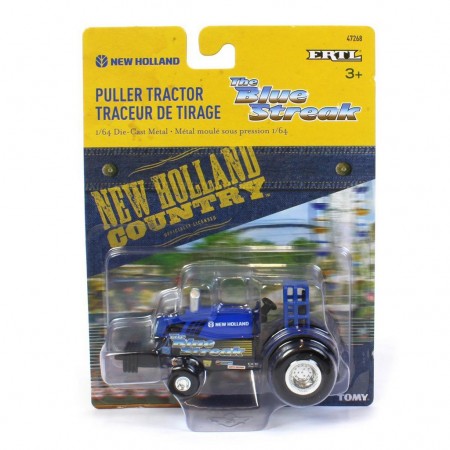 Trator Ertl - New Holland Puller The Blue Streak - Escala 1/64 (37924a)