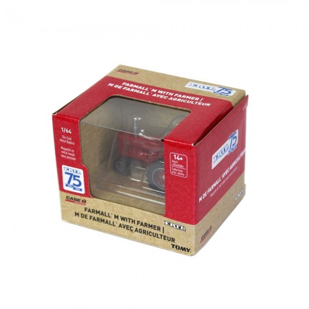 Trator Ertl - Case Ih Farmall M With Farmer - Escala 1/64 (44205)