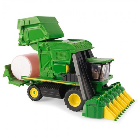 Trator Tomy Ertl - John Deere Cotton Picker Cp690 With Pink Bale Wrap - Escala 1/64