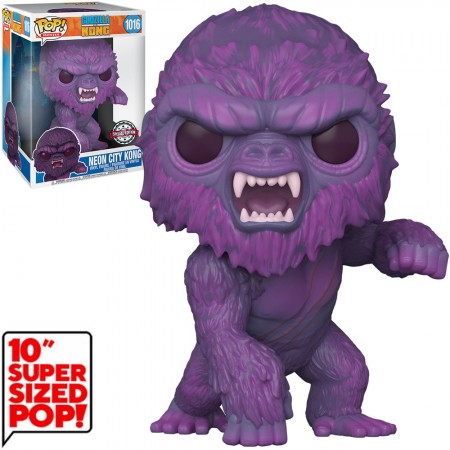 Funko Pop Godzilla Vs Kong Exclusive - Neon City Kong 1016 (super Sized 10