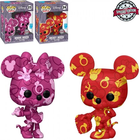 Funko Pop Disney Art Series Exclusive - Mickey 24 And Minnie 23 (2 Pack Bundle)