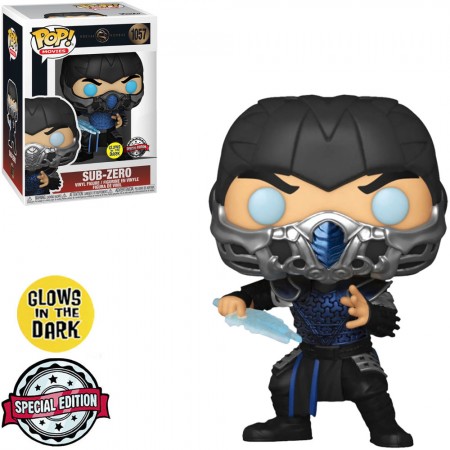 Funko Pop Mortal Kombat Movie Exclusive - Sub-zero 1057 (glows In The Dark)