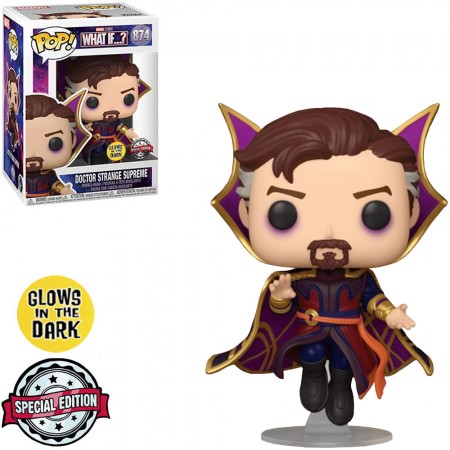 Funko Pop Marvel What If...? Exclusive - Doctor Strange Supreme 874 (glows In The Dark)