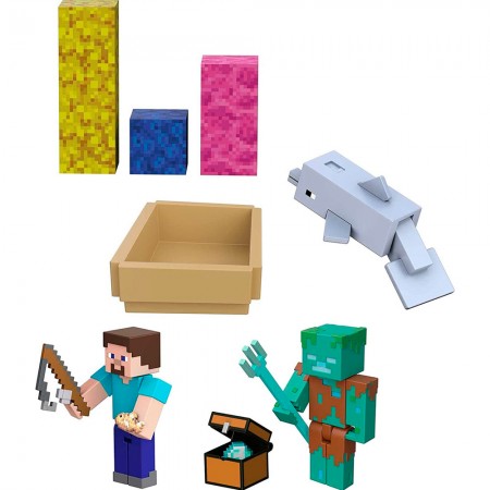 Boneco Mattel Minecraft - Treasure Hunt Story (pack)