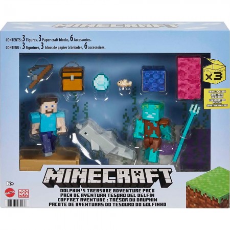 Boneco Mattel Minecraft - Treasure Hunt Story (pack)