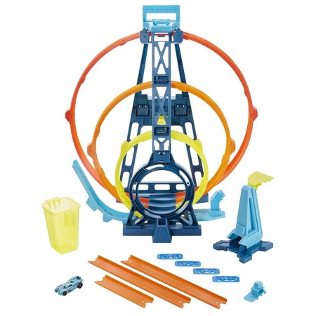Pista Hot Wheels - Kit Track Builder Unlimited Triple Loop