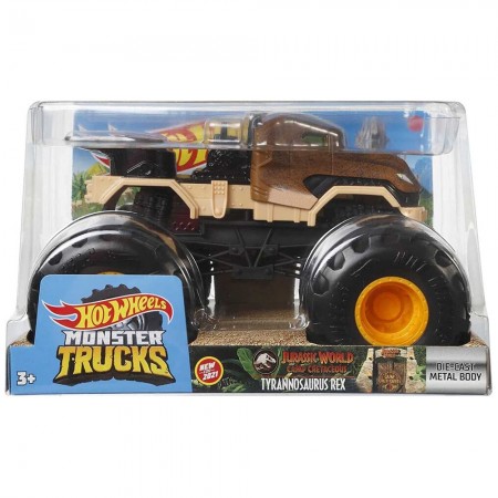 Carro Hot Wheels Monster Trucks - Jurassic World Tyrannosaurus Rex - Escala 1/24