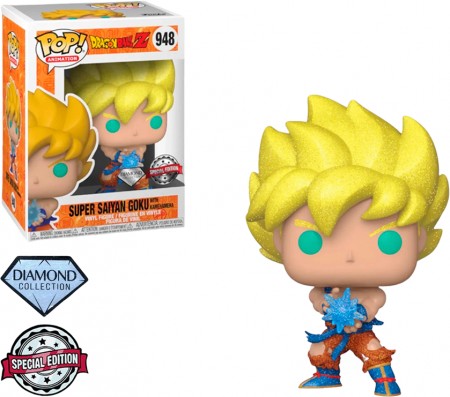 Funko Pop Dragon Ball Z Exclusive - Super Saiyan Goku With Kamehameha 948 (diamond Collection)