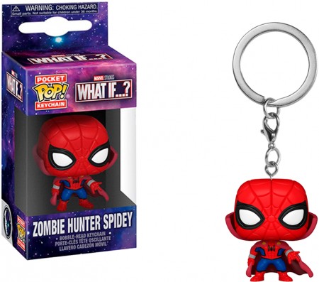 Chaveiro Funko Pocket Pop Keychain Marvel What If...? - Zombie Hunter Spidey