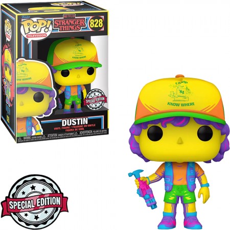 Funko Pop Stranger Things Black Light Exclusive - Dustin 828