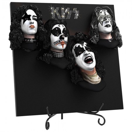 Esttua Knucklebonz Rock Iconz Kiss - Kiss (debut Album) 3d Vynil