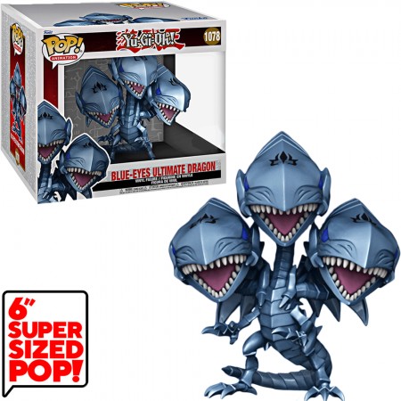 Funko Pop Yu-gi-oh Exclusive - Blue-eyes Ultimate Dragon 1078 (super Sized 6'')