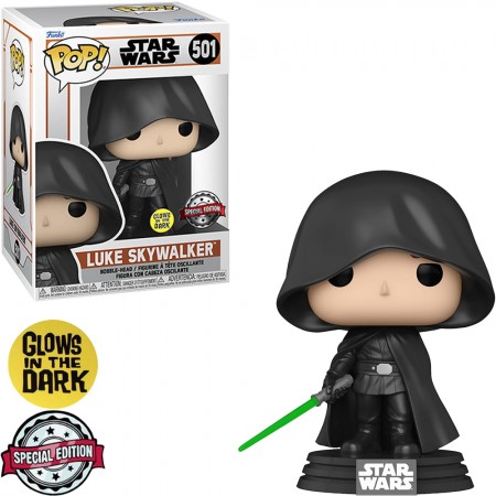 Funko Pop Star Wars The Mandalorian  Exclusive - Luke Skywalker 501 (glows In The Dark)