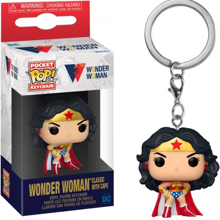 Chaveiro Funko Pocket Pop Keychain Wonder Woman 80 Years - Wonder Woman (classic With Cape)