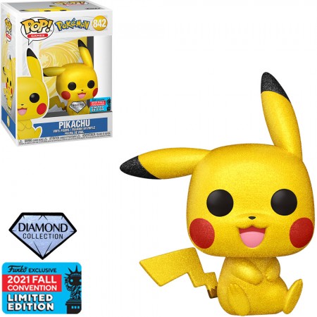 Funko Pop Pokemon Nycc 2021 Exclusive - Pikachu 842 (diamond Collection)