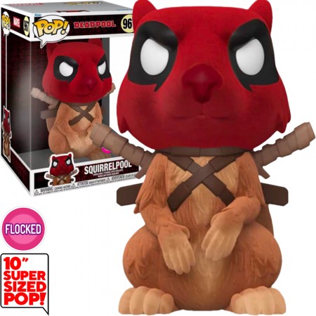 Funko Pop Marvel Deadpool - Squirrelpool 967 (flocked e Super Sized 10
