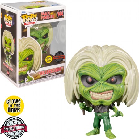Funko Pop Rocks Iron Maiden Exclusive - Killers Eddie 144 (glows In The Dark)