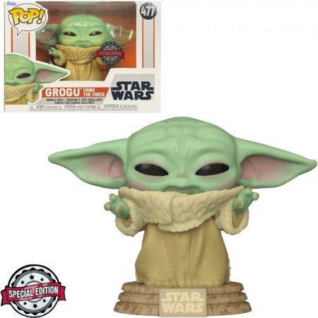 Funko Pop Star Wars The Mandalorian Exclusive - Grogu Using The Force 477