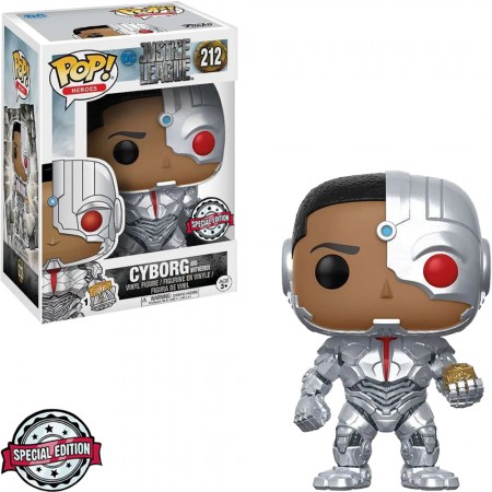 Funko Pop Heroes Dc Justice League Exclusive - Cyborg With Motherbox 212