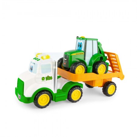 Trator Ertl Tomy - John Deere Farmin' Friends Hauling Set