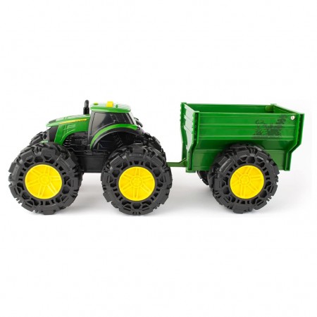 Trator Ertl Tomy - John Deere Monster Treads Tractor With Wagon (47353)