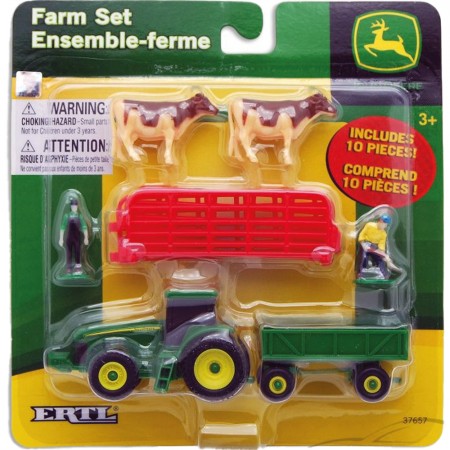 Playset Tomy - John Deere Farm Set With 10 Pieces (35939p)