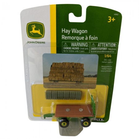 Trator Ertl - John Deere Hay Wagon - Escala 1/64 (45802)