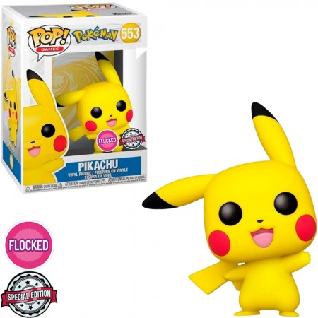 Funko Pop Pokemon Exclusive - Pikachu 553 (flocked)