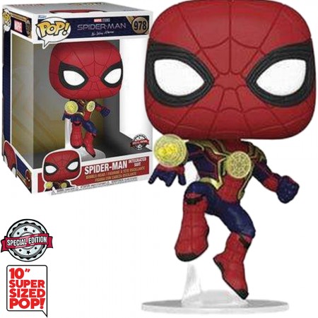 Funko Pop Marvel Spider-man Far From Home Exclusive - Spider-man 978 (super Sized 10