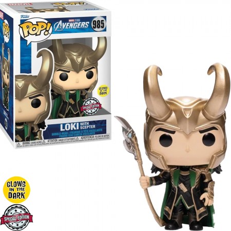 Funko Pop Marvel Avengers Exclusive - Loki With Scepter 985