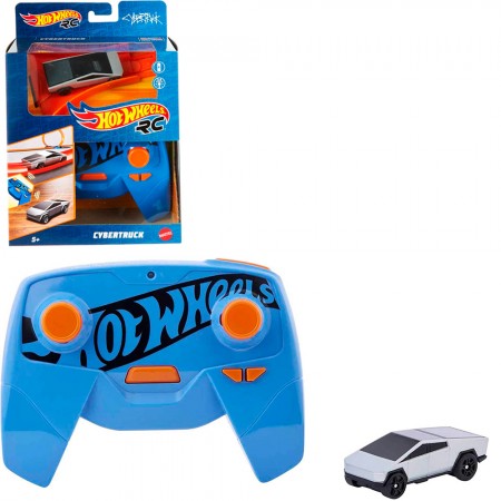 Carro Hot Wheels - Tesla Cybertruck C/controle Remoto 1/64
