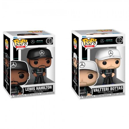 Funko Pop Frmula 1 - Lewis Hamilton 01 e Valtteri Bottas 02 (combo)