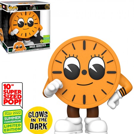 Funko Pop Marvel Loki Exclusive - Miss Minutes 1063 (super Sized 10) (glows In The Dark) (sdcc 2022)