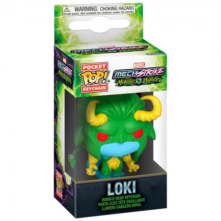 Chaveiro Funko Pocket Pop Keychain Mech Strike Monster Hunters - Loki