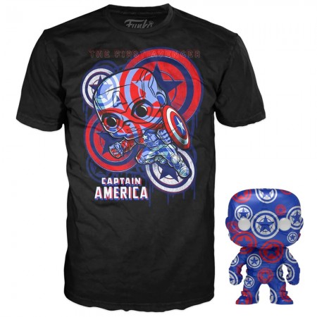 Box Funko Pop Art Series Marvel Civil War Captain America - Captain America 36 + Camiseta Tees *xl*