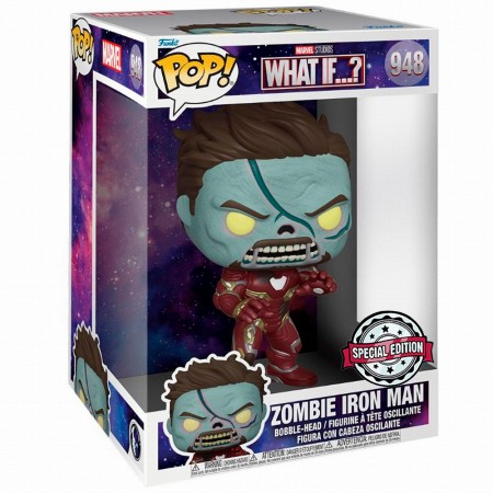 Funko Pop Marvel What If...? Exclusive - Zombie Iron Man 948 (super Sized 10)