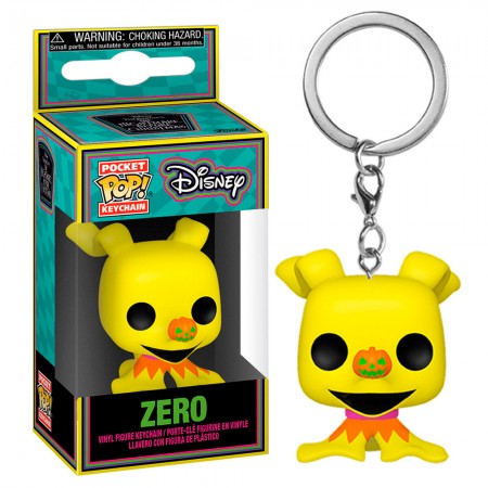Chaveiro Funko Pocket Pop Keychain Disney The Nightmare Before Christmas Blacklight - Zero