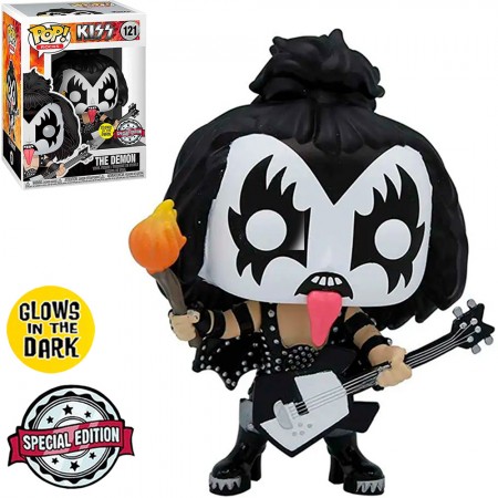 Funko Pop Rocks Kiss Exclusive - The Demon 121 (glows In The Dark)