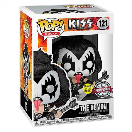 Funko Pop Rocks Kiss Exclusive - The Demon 121 (glows In The Dark)