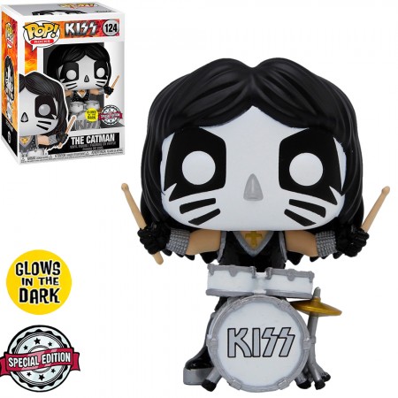 Funko Pop Rocks Kiss Exclusive - The Catman 124 (glows In The Dark)