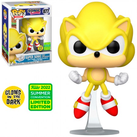 Funko Pop Games Sonic The Hedgehog - Super Sonic First Appearance 877 (sdcc 2022) (glows In The Dark)