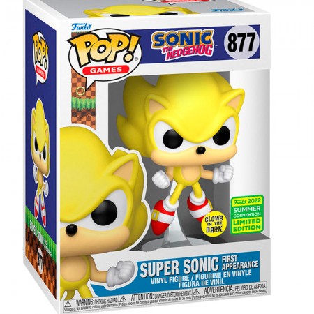 Funko Pop Games Sonic The Hedgehog - Super Sonic First Appearance 877 (sdcc 2022) (glows In The Dark)