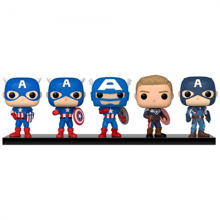Funko Pop Marvel Exclusive - Captain America Through The Ages (5 Pack)