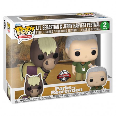 Funko Pop Parks And Recreation Exclusive - Lil Sebastian & Jerry Harvest Festival (2 Pack)