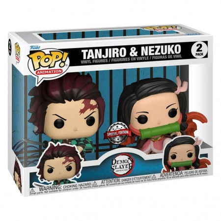 Funko Pop Demon Slayer Exclusive - Tanjiro & Nezuko (2 Pack)