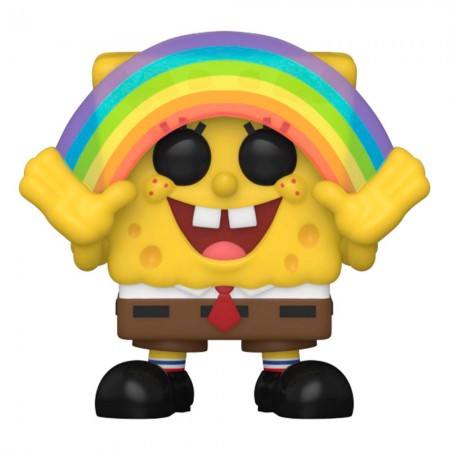 Box Funko Pop Pocket Spongebob Squarepants - Spongebob W/rainbow + Camiseta Tee Bundle *m* (kid)